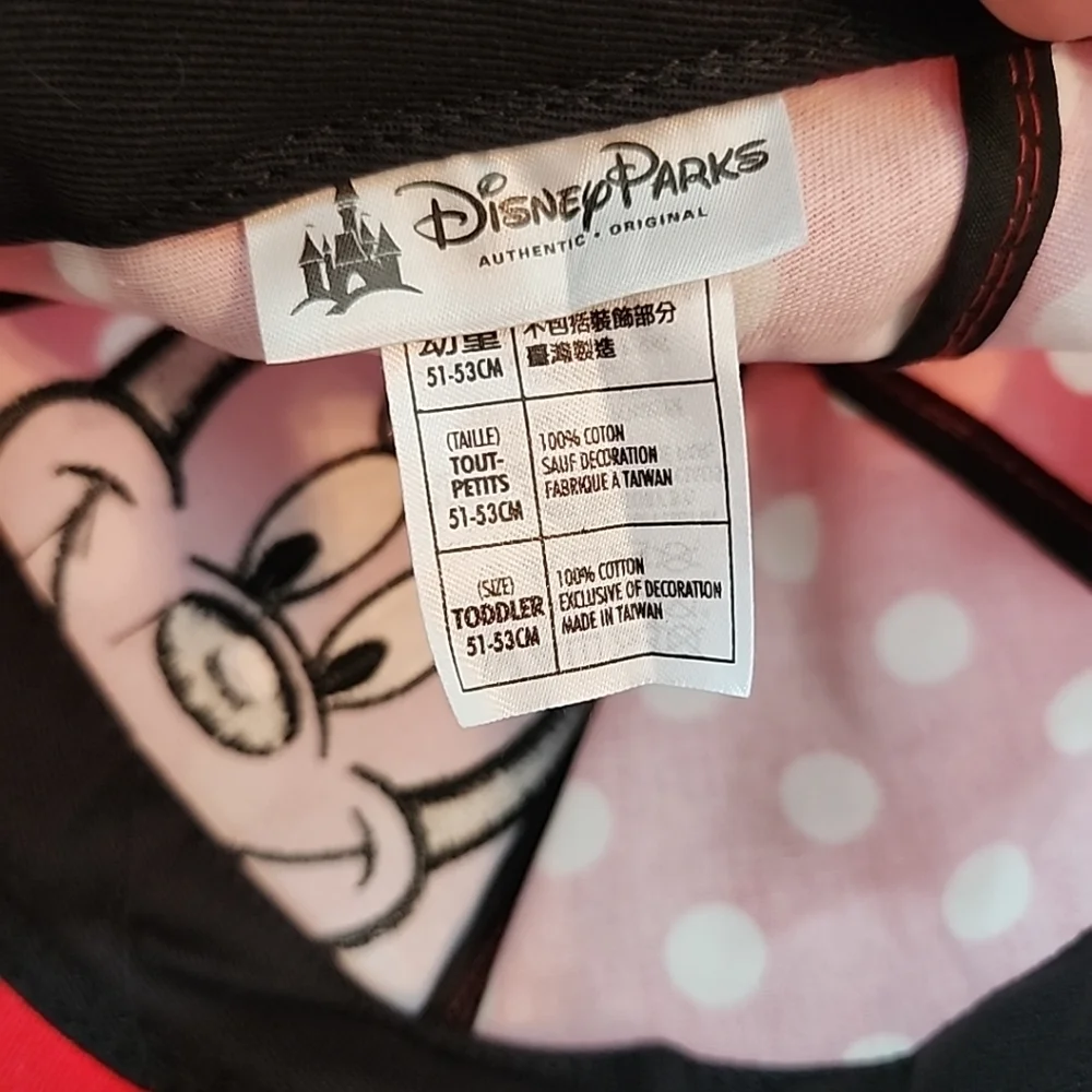 Minnie Mouse Hat Red Toddler Stitched Adjustable Baseball Cap Sz T 51-53CM